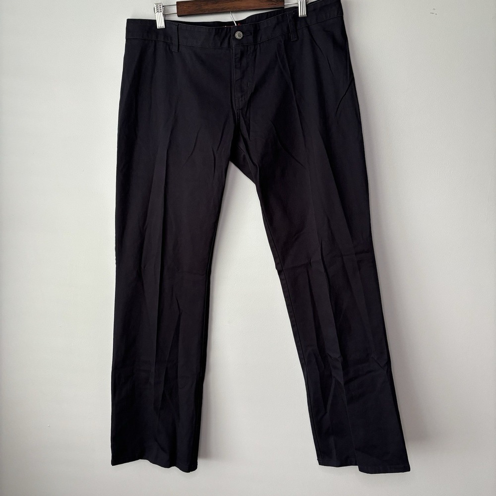 Dickies Pants Women's 17 Mid Rise Black Grunge Punk 90's Juniors Chinos Straight